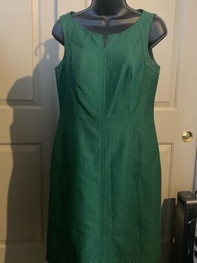 Talbots Emerald Textured Sleeveless Sheath Dress